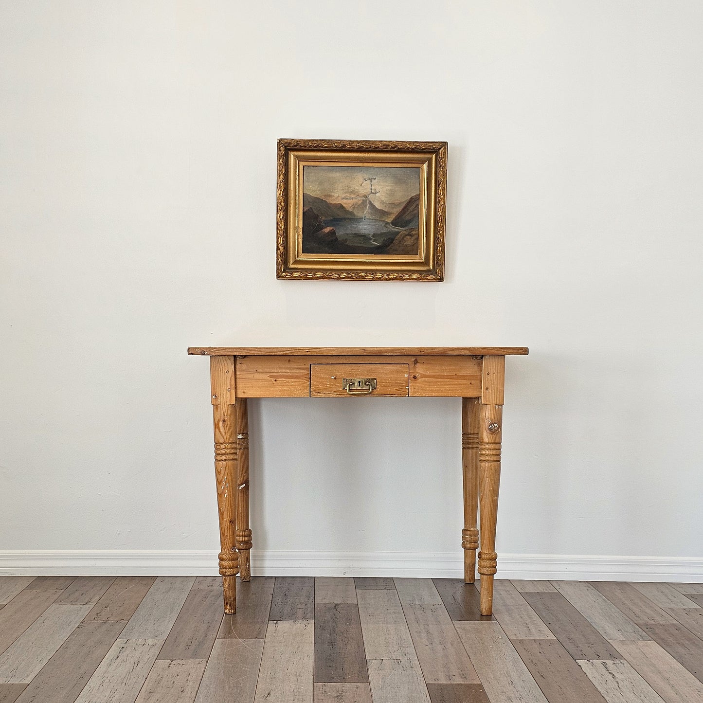 Antique English Pine Side Table / Writing Table
Circa 1880