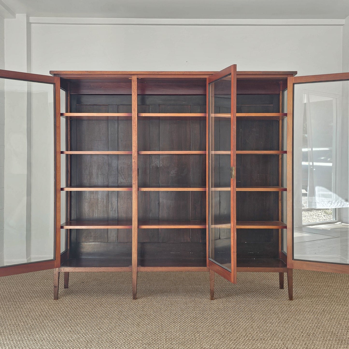 Antique Arts & Crafts Style Glass Door Display Bookcase Cabinet | Circa 1910–1920