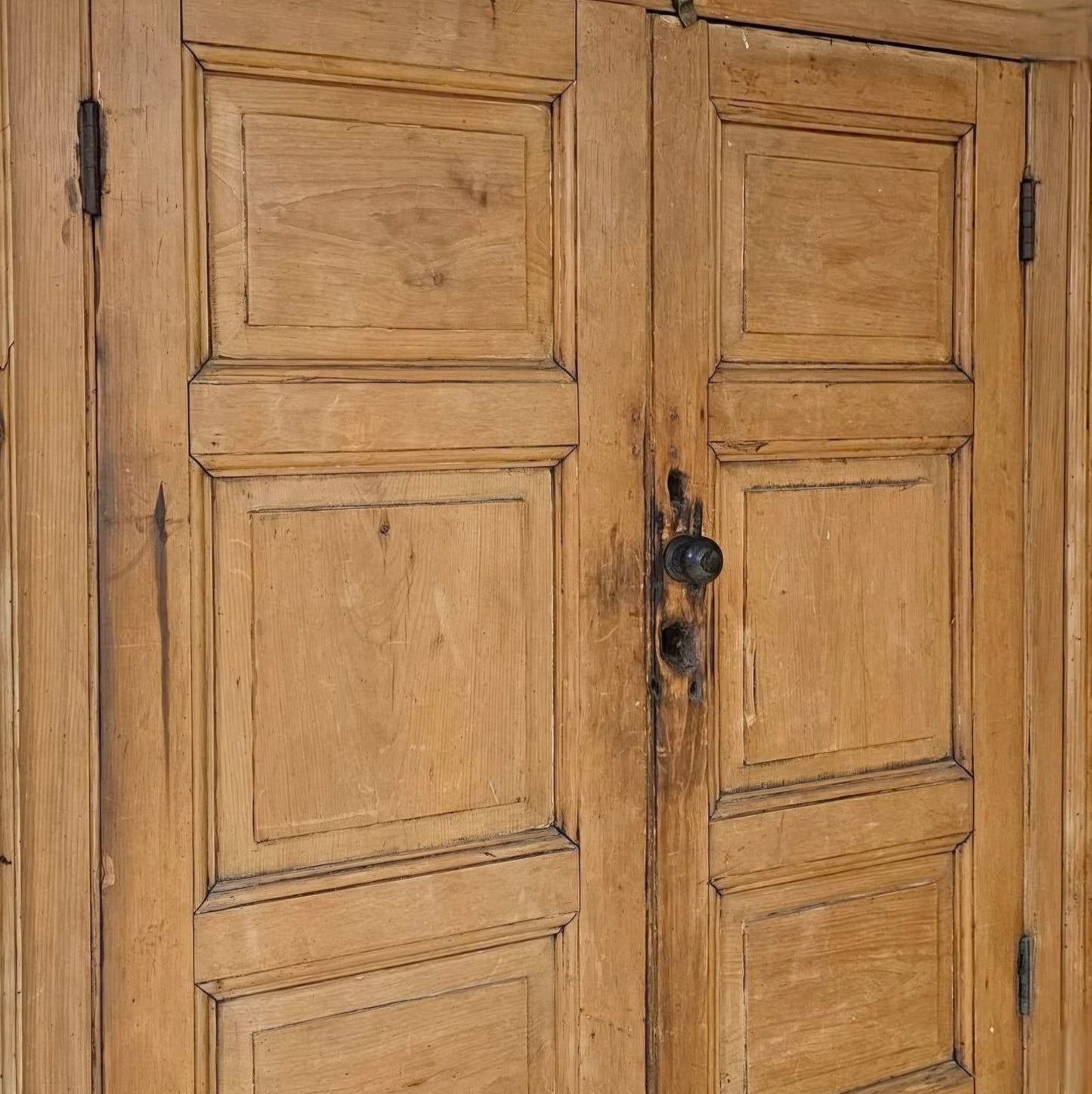 Antique pine linen cabinet