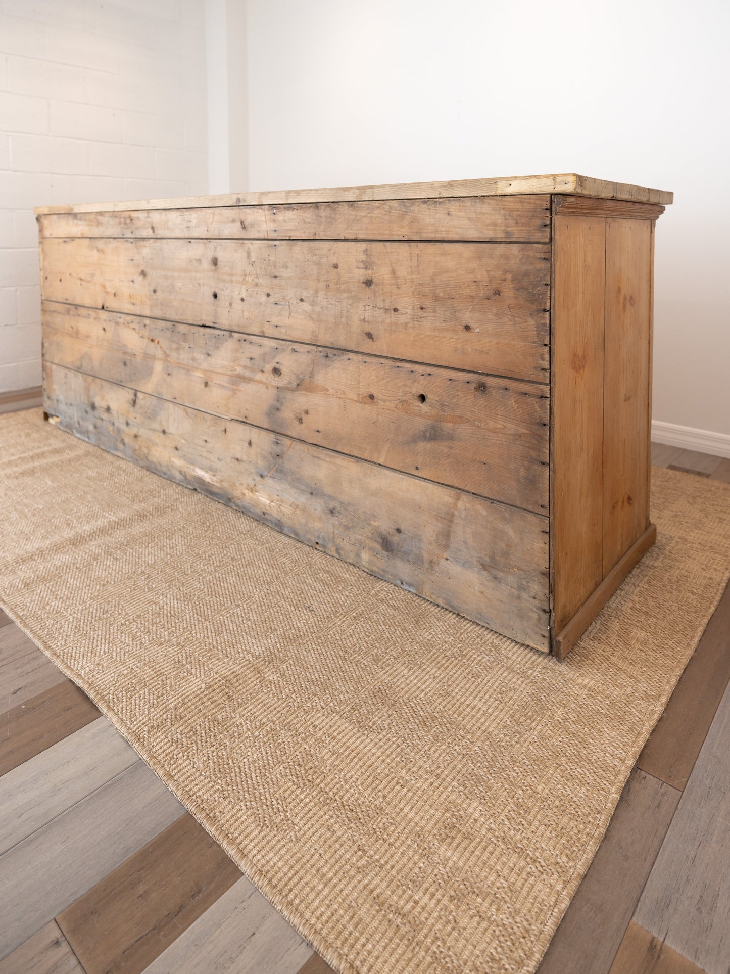 Stately Antique English Pine Sideboard Kitchen Island -
Circa 1870