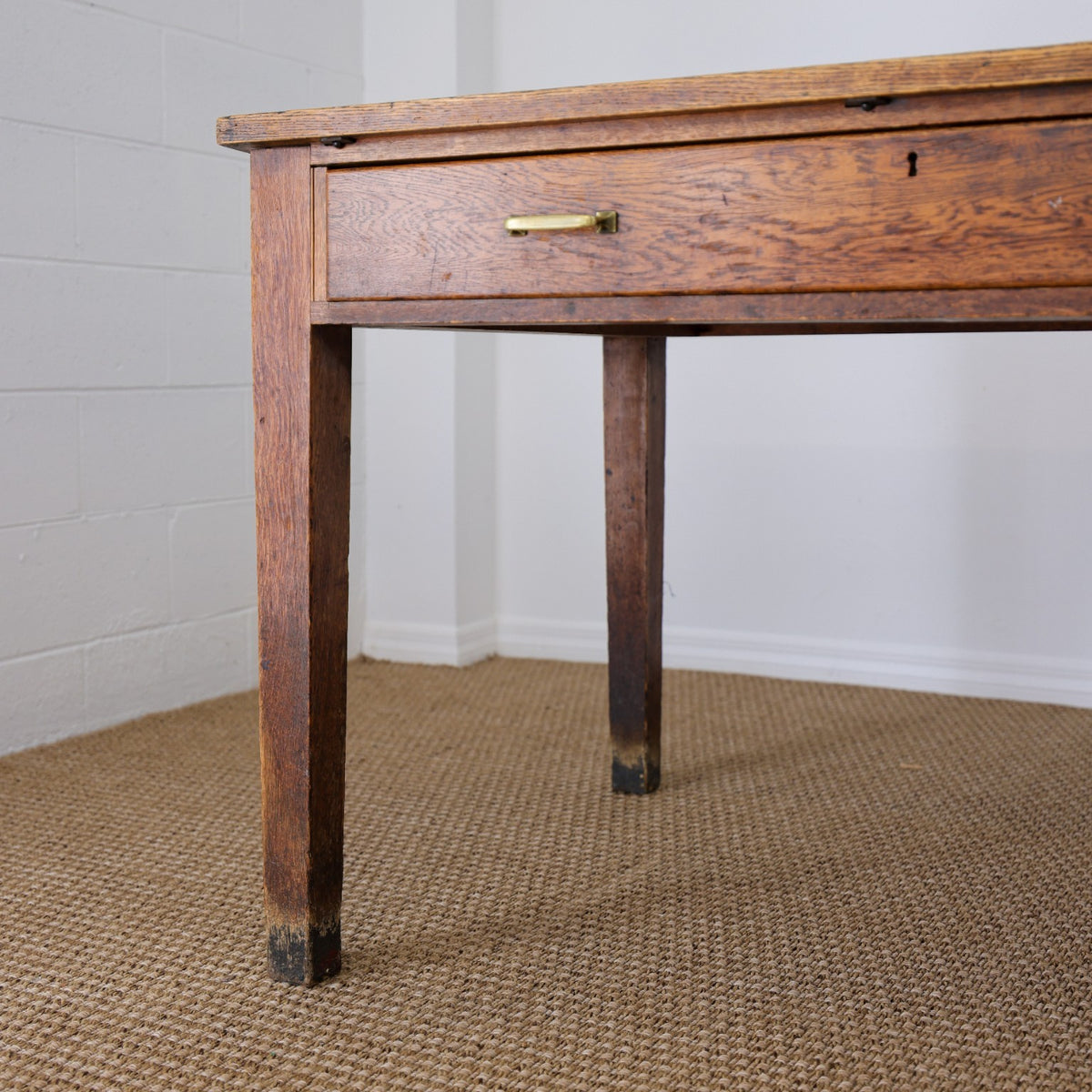 Antique Oak Library Table/Desk | C. 1900-1920
