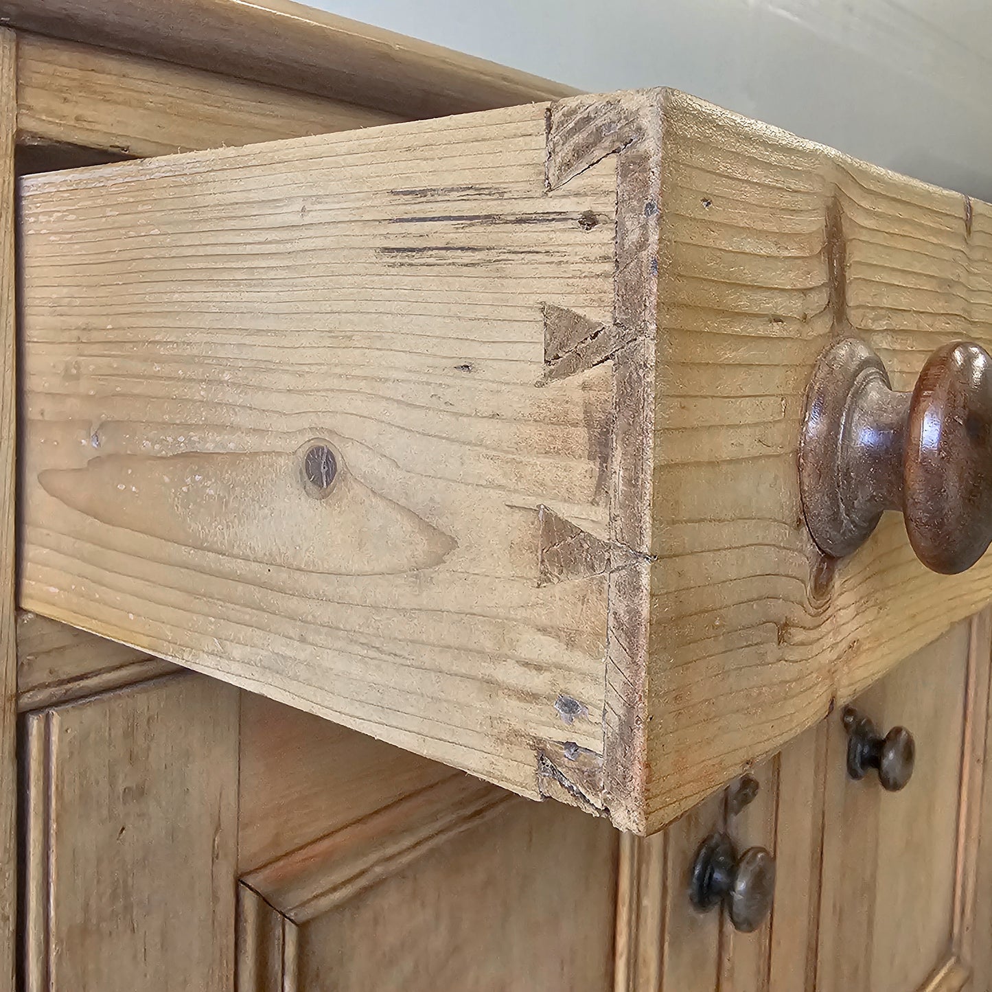 English Pine Sideboard Cabinet - circa 1890