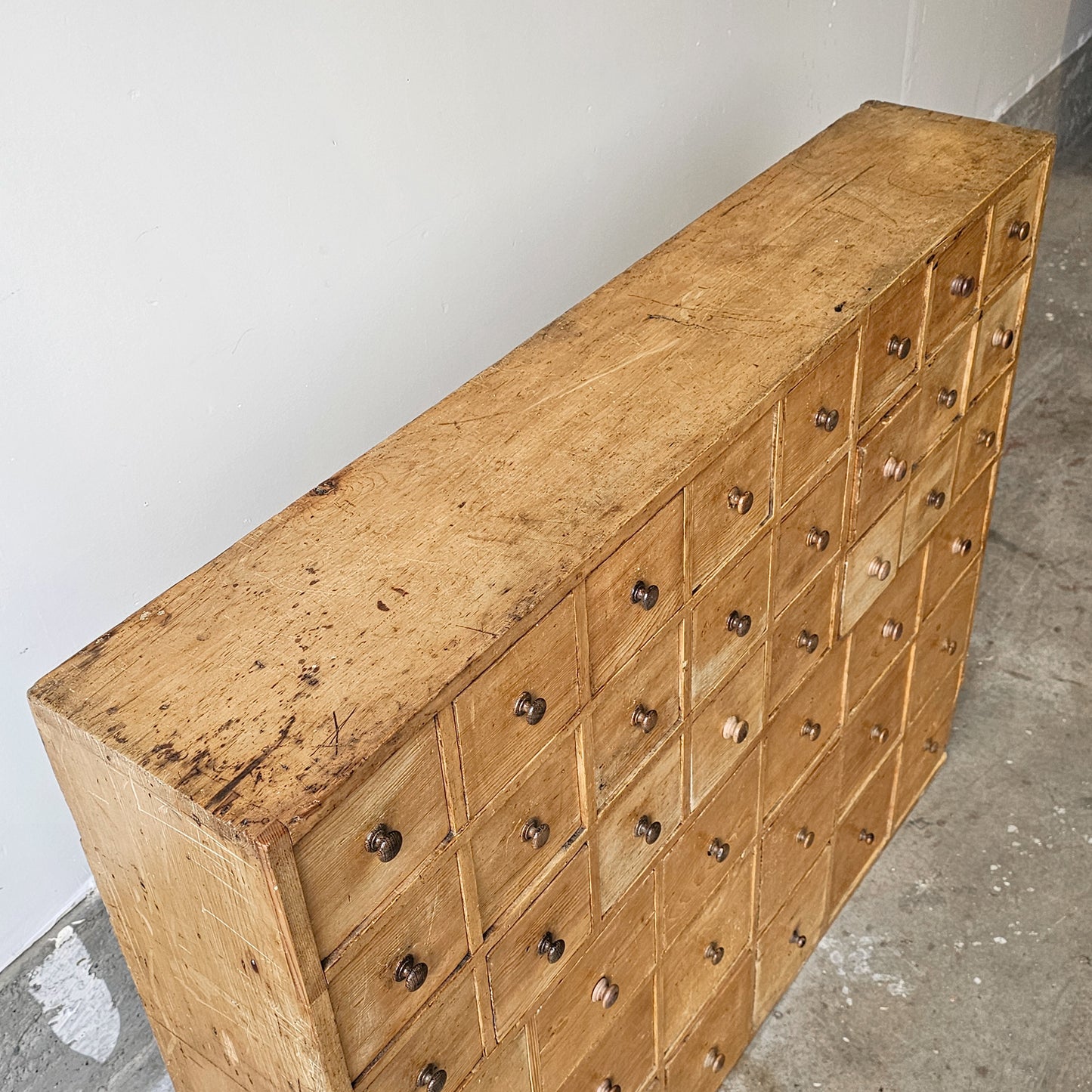 Antique English Pine Apothecary Cabinet - 1870