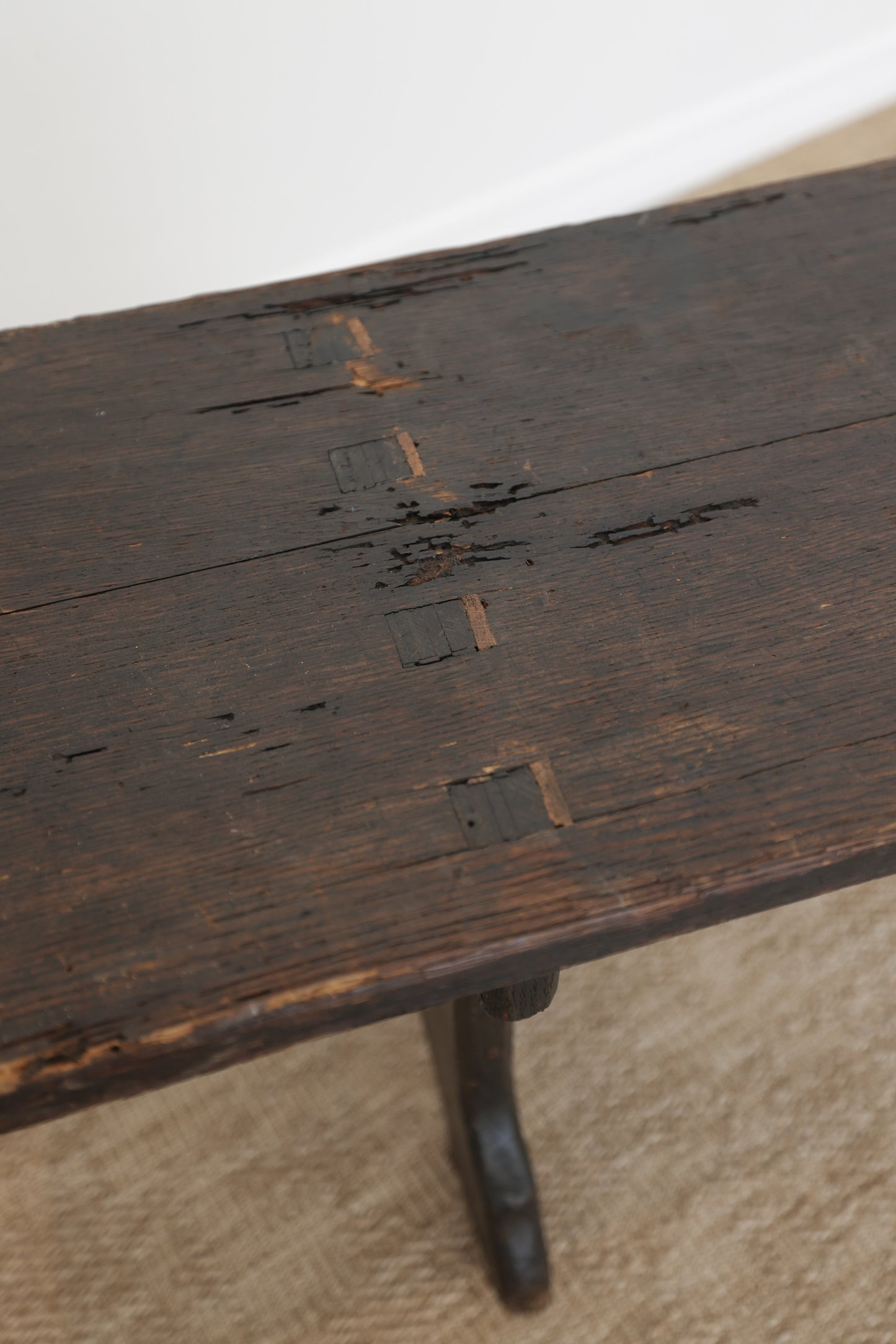 Antique Oak Bench - Circa 1910