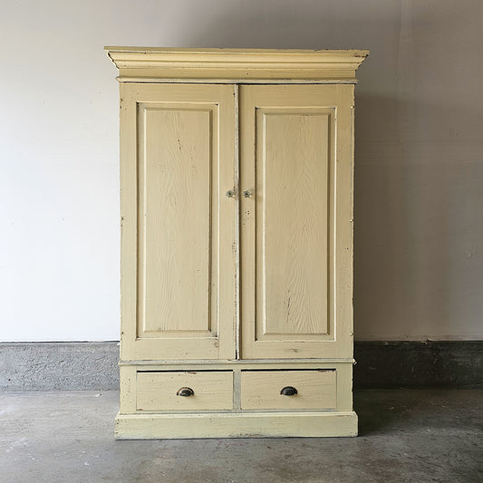 Antique yellow chippy cabinet