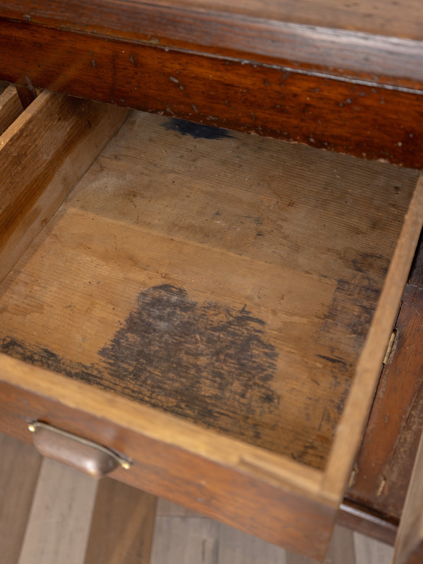 Large Antique Oak Shop Counter Cabinet - Circa Early 20th Century