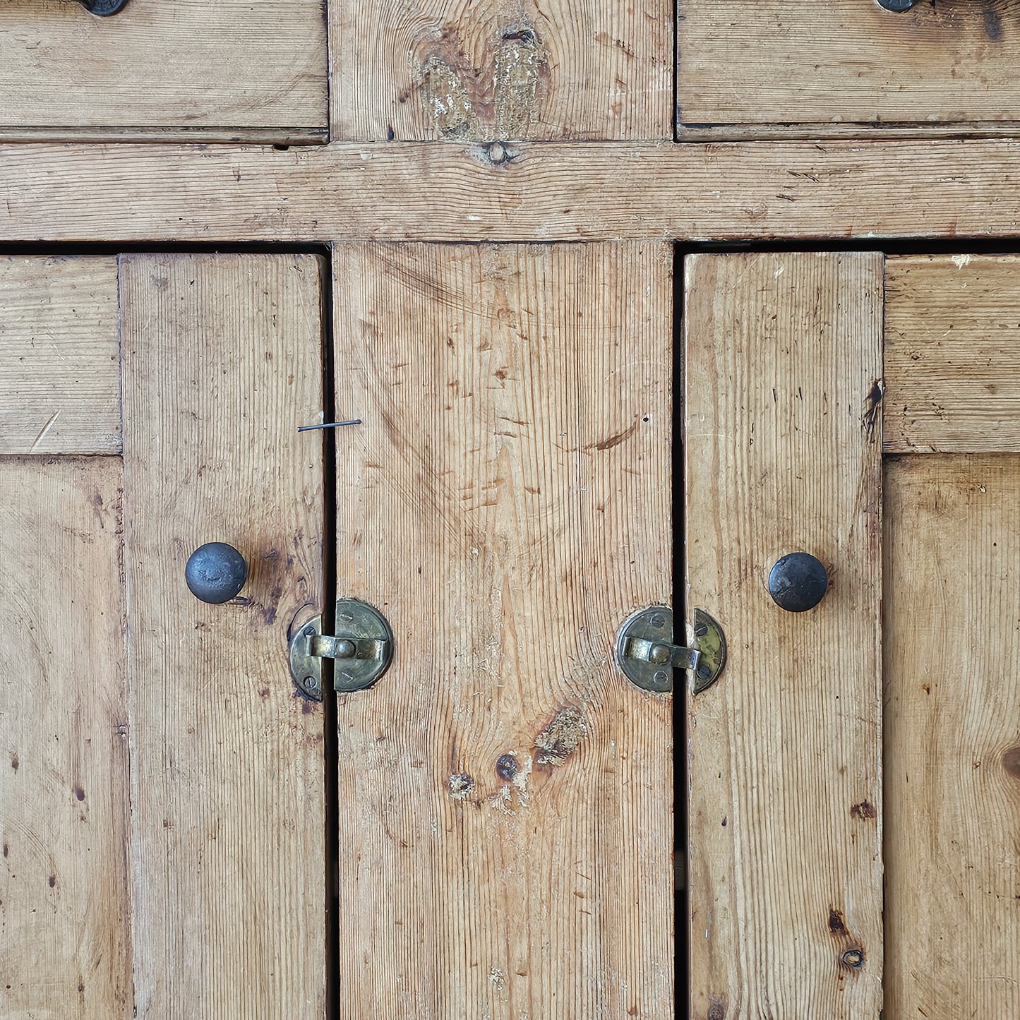 Antique English Pine Kitchen Hutch or Dresser - Circa 1890