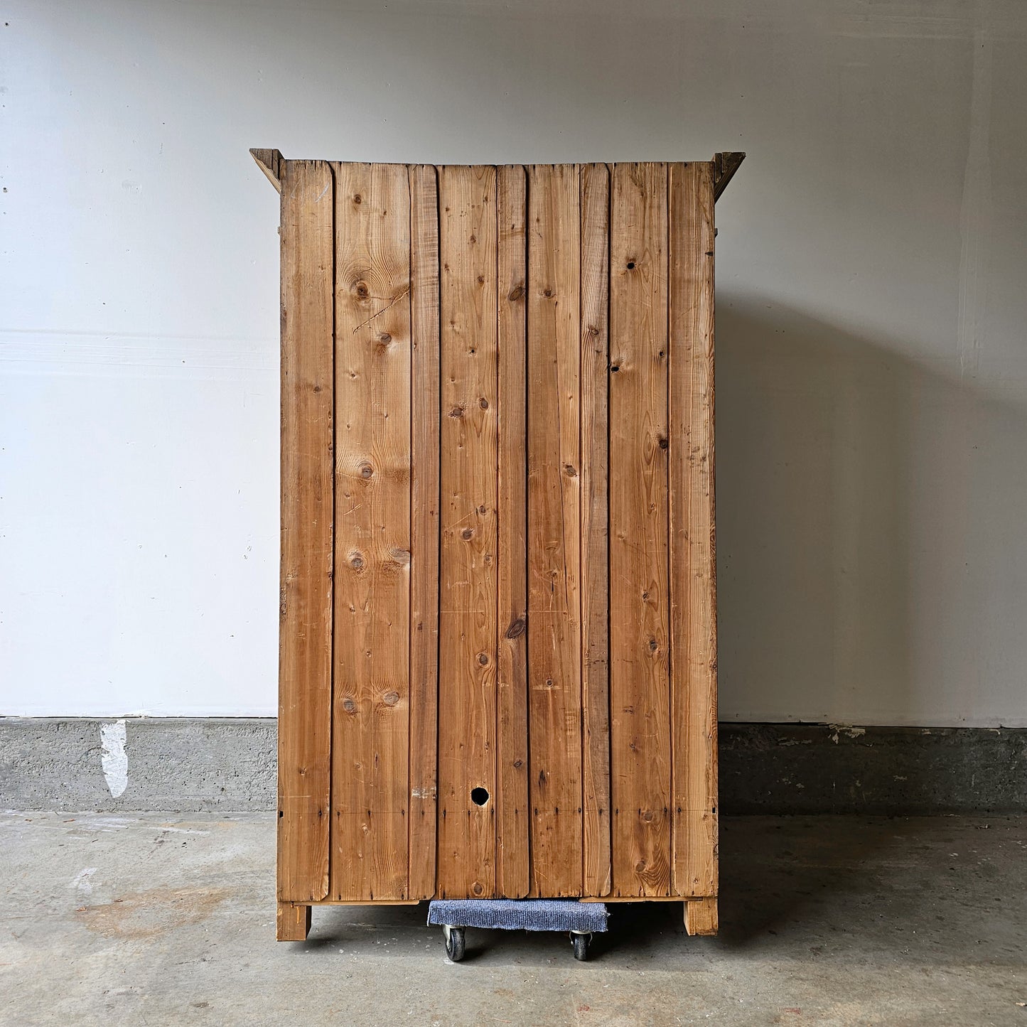 Antique pine arched cabinet wardrobe