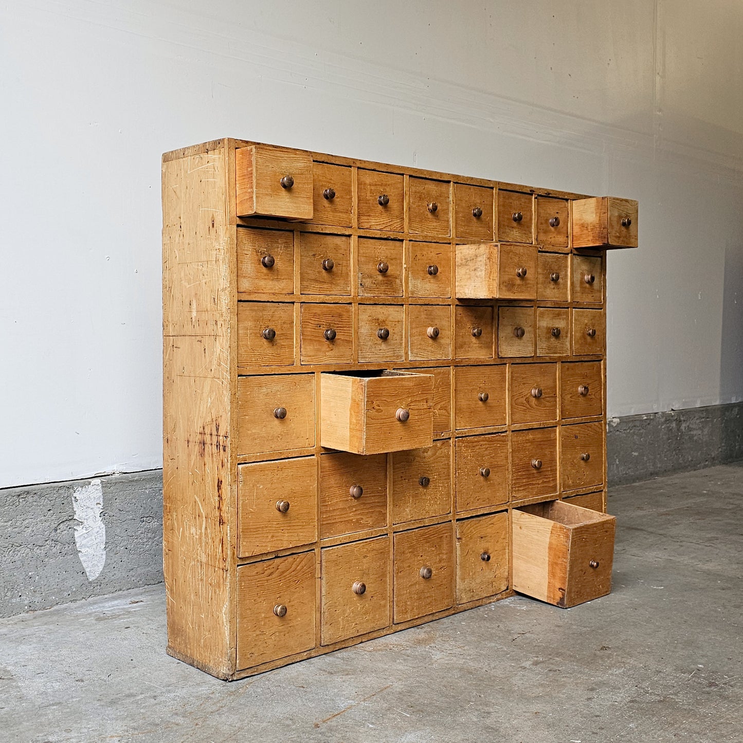 Antique English Pine Apothecary Cabinet - 1870