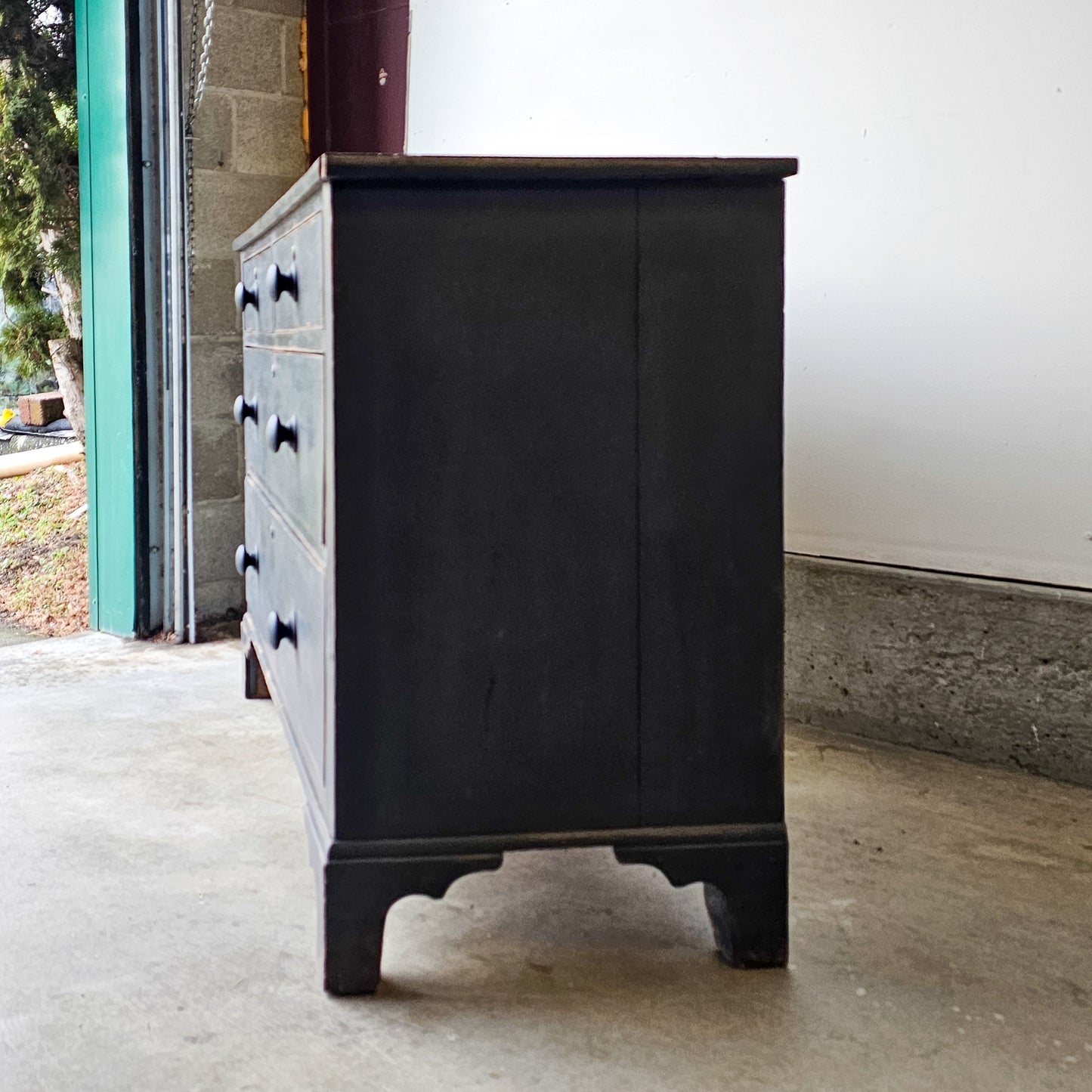 Antique Ebonized Pine Chest of Drawers - Circa 1830