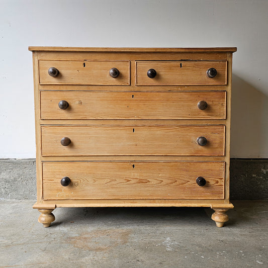 Antique Pine Chest of Drawers / Dresser - Circa 1870