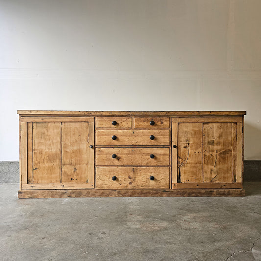 Antique English Pine Sideboard - Circa 1880